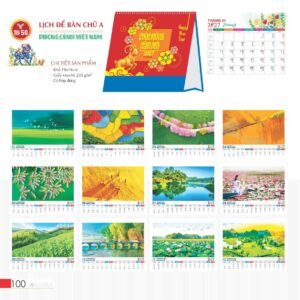 Lịch Bàn Chữ A 2027 TD Mẫu TD50 (19 x 19cm) Quà Tết Doanh Nghiệp Công Nghệ Hiện Đại in logo doanh nghiệp quà tặng Tết tại Quà Tặng Tech VN