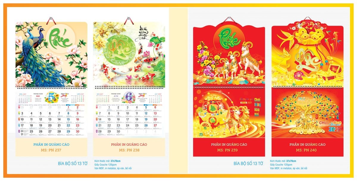 Lịch 13 Tờ Tân Phương Nam TPN13T03 Quà Tết Doanh Nghiệp Công Nghệ Hiện Đại