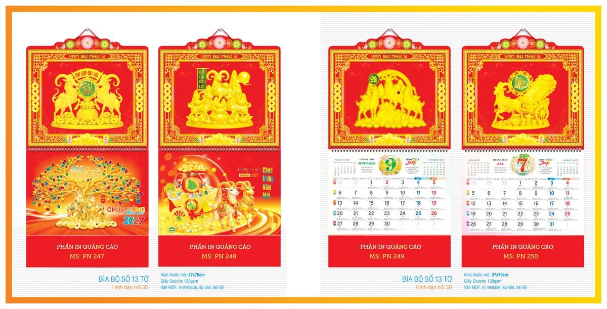 Lịch 13 Tờ Tân Phương Nam TPN13T06 Quà Tết Doanh Nghiệp Công Nghệ Hiện Đại