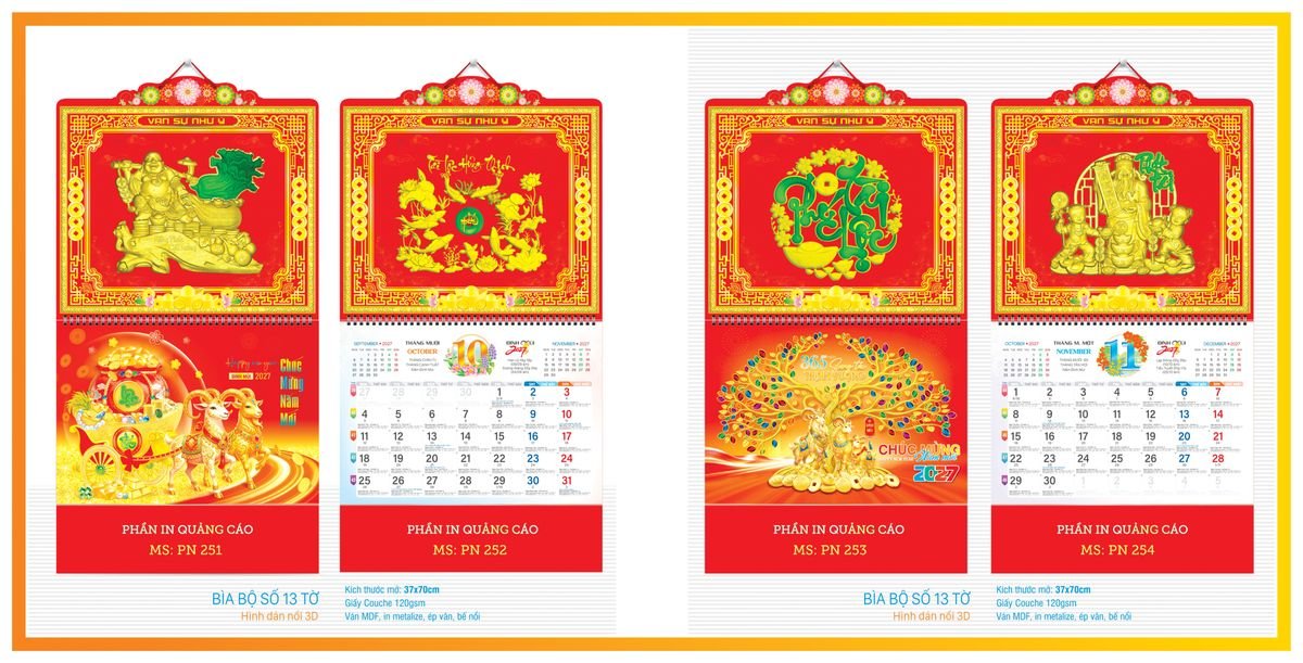 Lịch 13 Tờ Tân Phương Nam TPN13T07 Quà Tết Doanh Nghiệp Công Nghệ Hiện Đại
