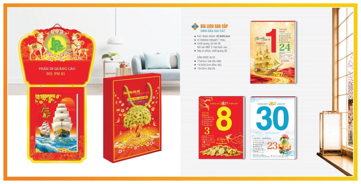 Bìa Lịch Treo Gắn Bloc Tân Phương Nam TPNBIA03 Quà Tết Doanh Nghiệp Công Nghệ Hiện Đại