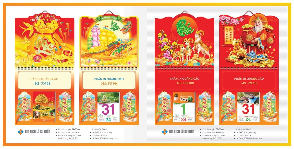 Bìa Lịch Treo Gắn Bloc Tân Phương Nam TPNBIA12 Quà Tết Doanh Nghiệp Công Nghệ Hiện Đại