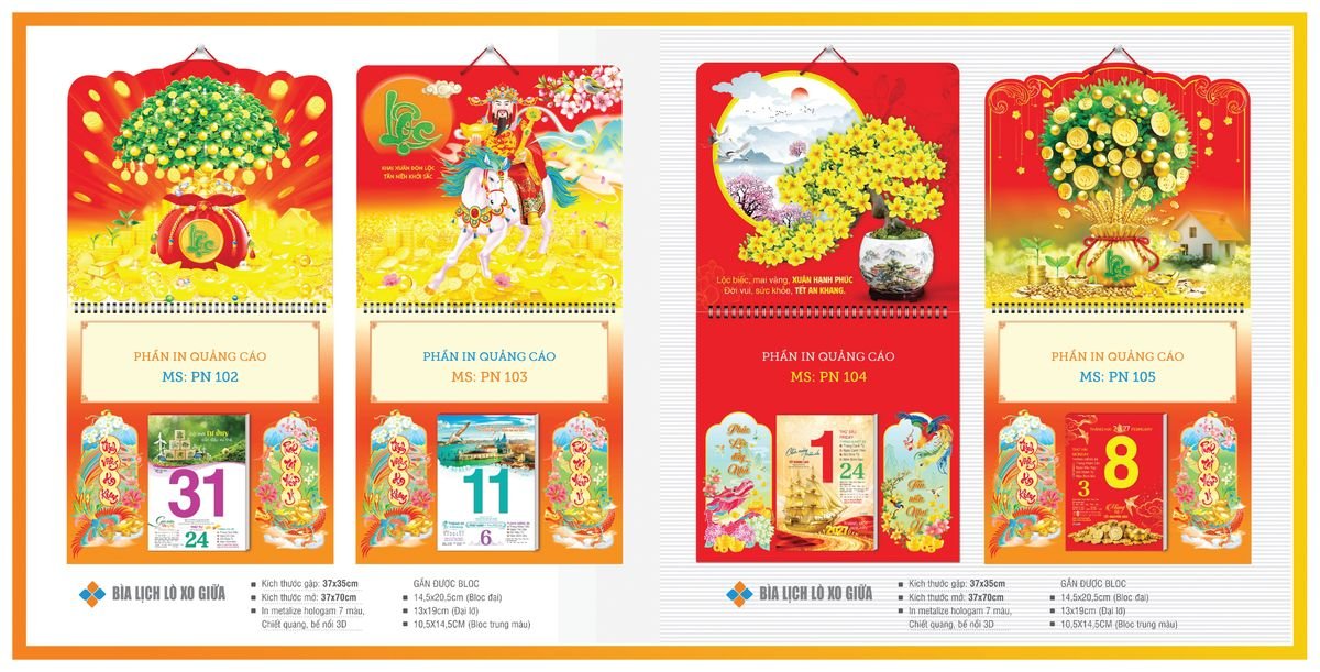 Bìa Lịch Treo Gắn Bloc Tân Phương Nam TPNBIA13 Quà Tết Doanh Nghiệp Công Nghệ Hiện Đại