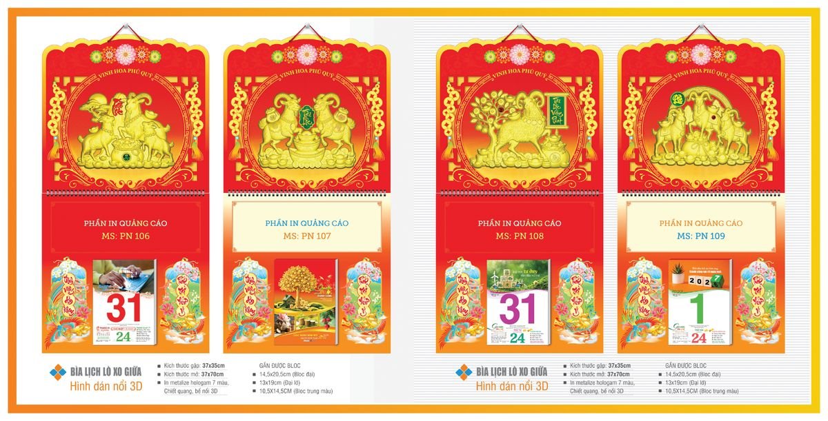 Bìa Lịch Treo Gắn Bloc Tân Phương Nam TPNBIA14 Quà Tết Doanh Nghiệp Công Nghệ Hiện Đại