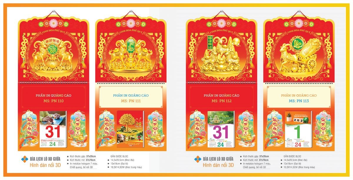 Bìa Lịch Treo Gắn Bloc Tân Phương Nam TPNBIA15 Quà Tết Doanh Nghiệp Công Nghệ Hiện Đại