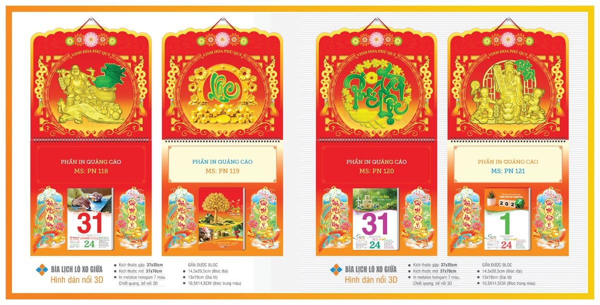 Bìa Lịch Treo Gắn Bloc Tân Phương Nam TPNBIA17 Quà Tết Doanh Nghiệp Công Nghệ Hiện Đại