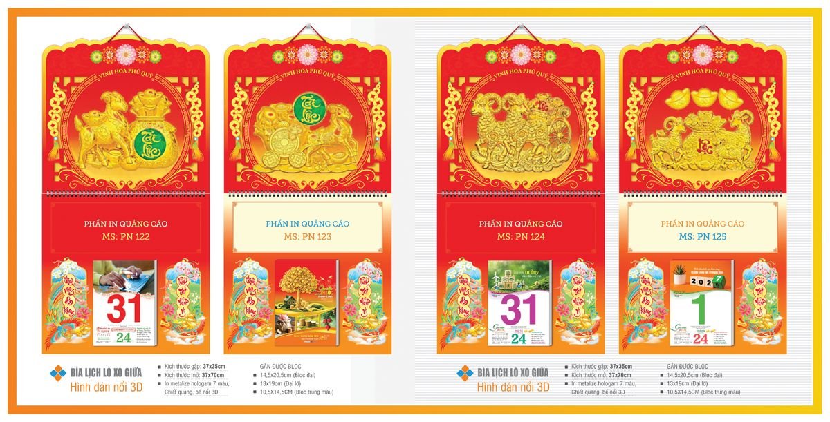 Bìa Lịch Treo Gắn Bloc Tân Phương Nam TPNBIA18 Quà Tết Doanh Nghiệp Công Nghệ Hiện Đại