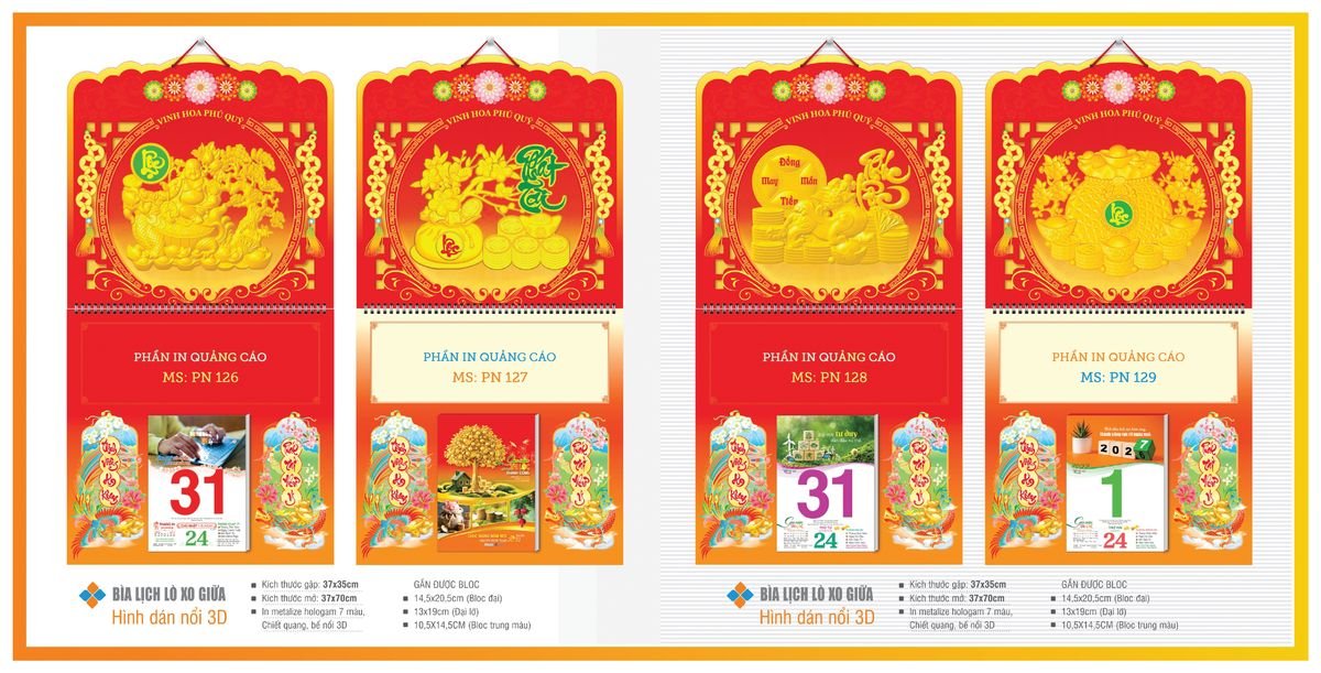 Bìa Lịch Treo Gắn Bloc TPNBIA19 Quà Tết Doanh Nghiệp Công Nghệ Hiện Đại