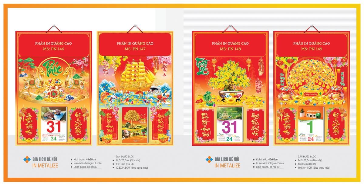 Bìa Lịch Treo Gắn Bloc TPNBIA24 Quà Tết Doanh Nghiệp Công Nghệ Hiện Đại