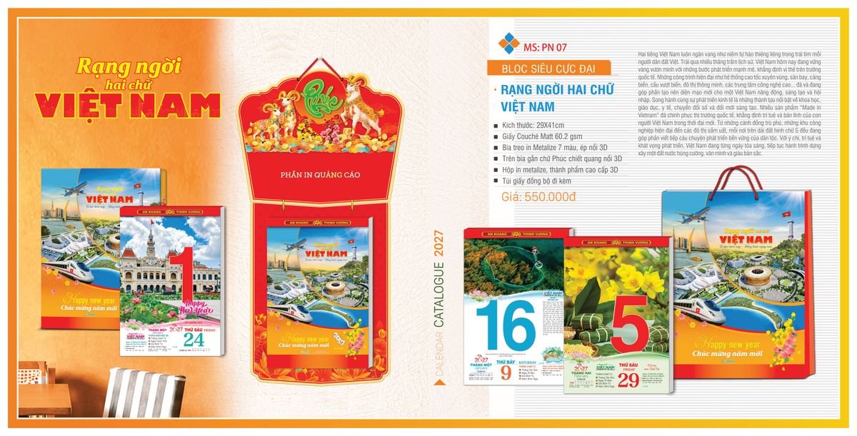 Lịch Bloc TPN 2027 TPNBLOC09 Quà Tết Doanh Nghiệp Công Nghệ Hiện Đại