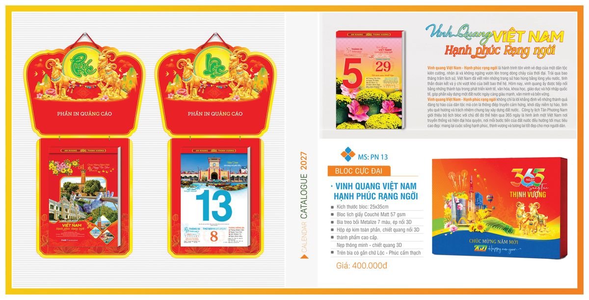 Lịch Bloc TPN 2027 TPNBLOC16 Quà Tết Doanh Nghiệp Công Nghệ Hiện Đại