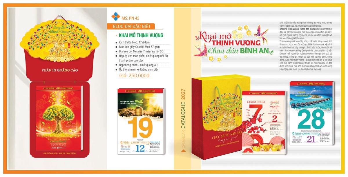 Lịch Bloc Tân Phương Nam 2027 TPNBLOC54 Quà Tết Doanh Nghiệp Công Nghệ Hiện Đại
