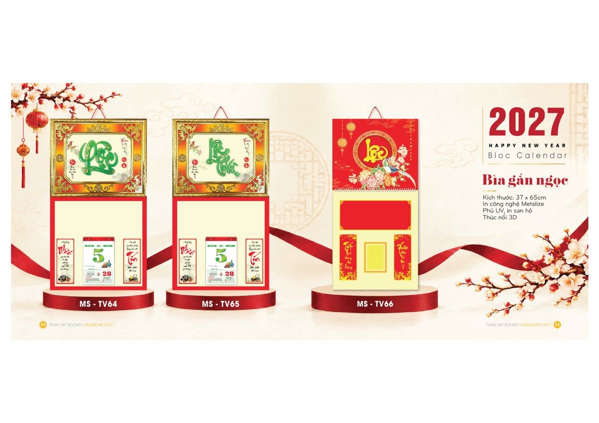 Lịch Để Bàn Tuấn Việt 2027 Tuấn Việt TV28 Quà Tết Doanh Nghiệp Công Nghệ Hiện Đại