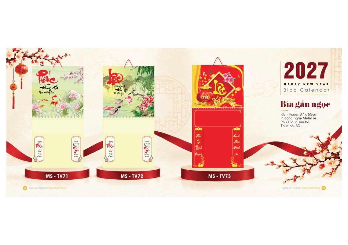 Lịch Để Bàn Tuấn Việt 2027 Tuấn Việt TV30 Quà Tết Doanh Nghiệp Công Nghệ Hiện Đại