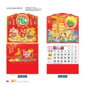 Lịch Treo Tường Lò Xo 2027 VL Mẫu VLLXG01 (37 x 70cm) Quà Tết Doanh Nghiệp Công Nghệ Hiện Đại in logo doanh nghiệp quà tặng Tết tại Quà Tặng Tech VN